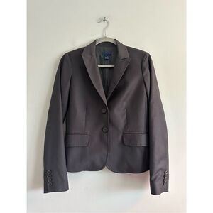 J. Crew 100% Wool Lining Two Button Blazer Super 120’s Jacket Gray Size 2